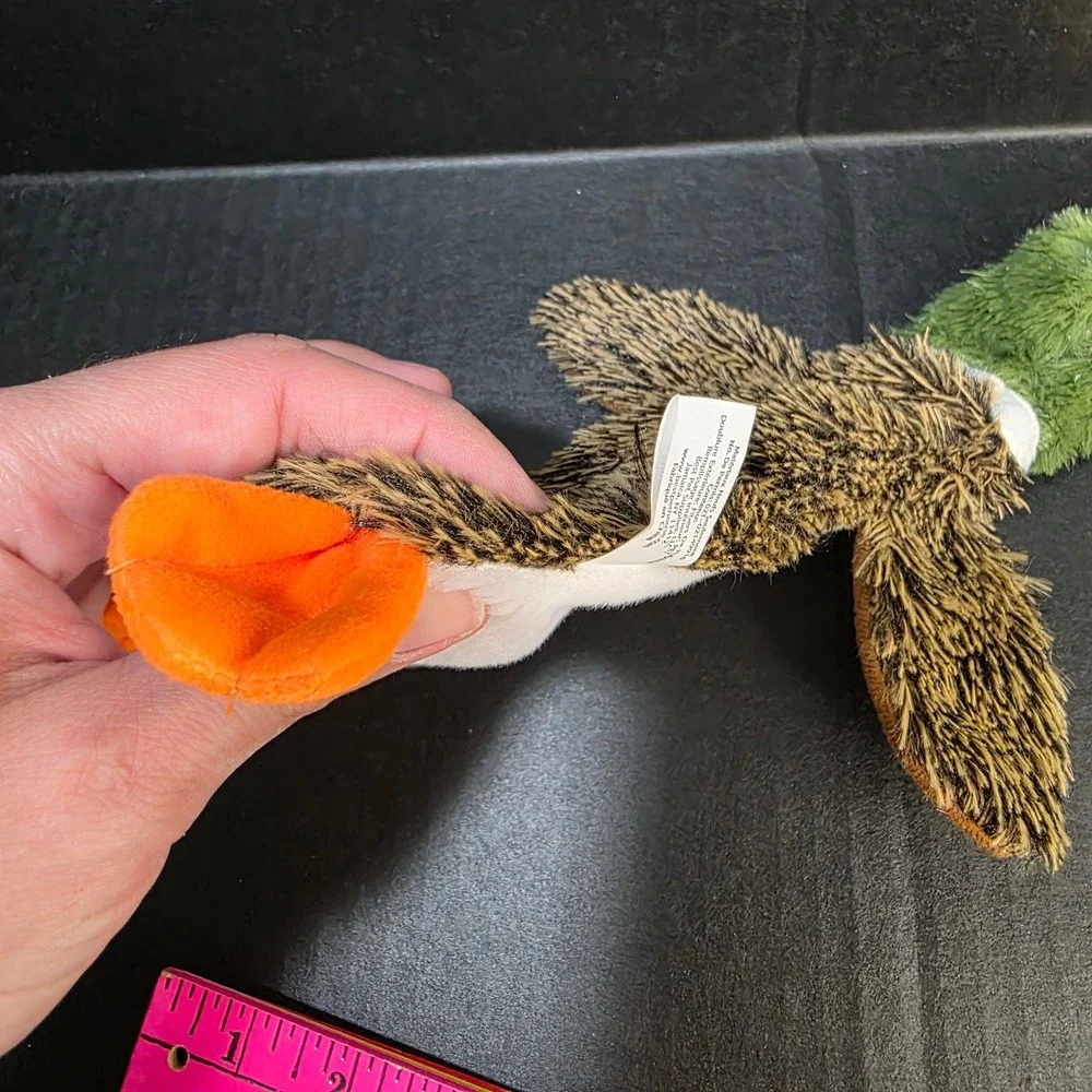 Best Pet‎ Supplies Mallard Duck Dog Toy Small Brown Green Floppy Squeaker Plush